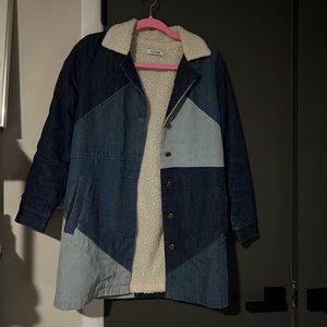 Farrow patchwork denim coat